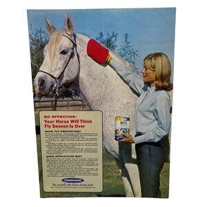 Farnam Horse Care Vintage Print Ad 1970s Grooming Fly Season Omaha NE